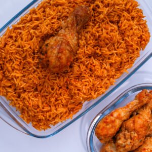 Jollof rice with chicken